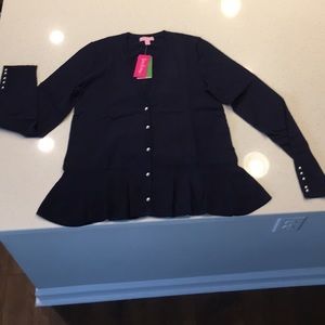 Lilly Clarissa Cardigan in True Navy